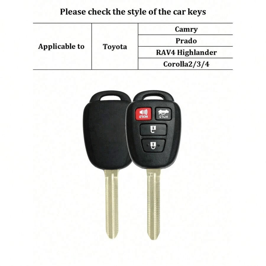 1 Piece Of Stylish Car Key Cover With Scratch Resistance, Equipped With Keychain Wristband, TPU Car Key Cover Suitable For Prius RAV4, Camry Corolla, 2014, 2015, 2016, 2017 Shell FOB Package, Keychain