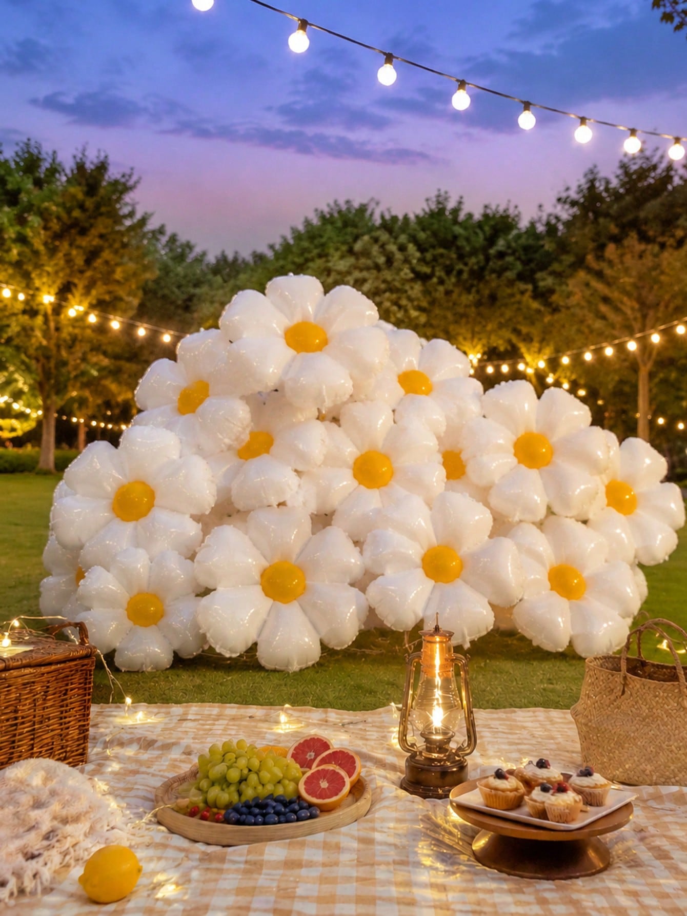 12/20pcs Mini Daisy Aluminum Foil Balloons, Sunflower Shaped Balloons, Suitable For Birthday Party, Baby Shower, Outdoor Gathering, Theme Party Decoration