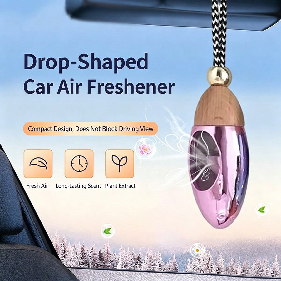 1pc Car Water Drop Shaped Exquisite Aromatherapy Hanging Ornament/Minimalist Car Fragrance Hanging Ornament