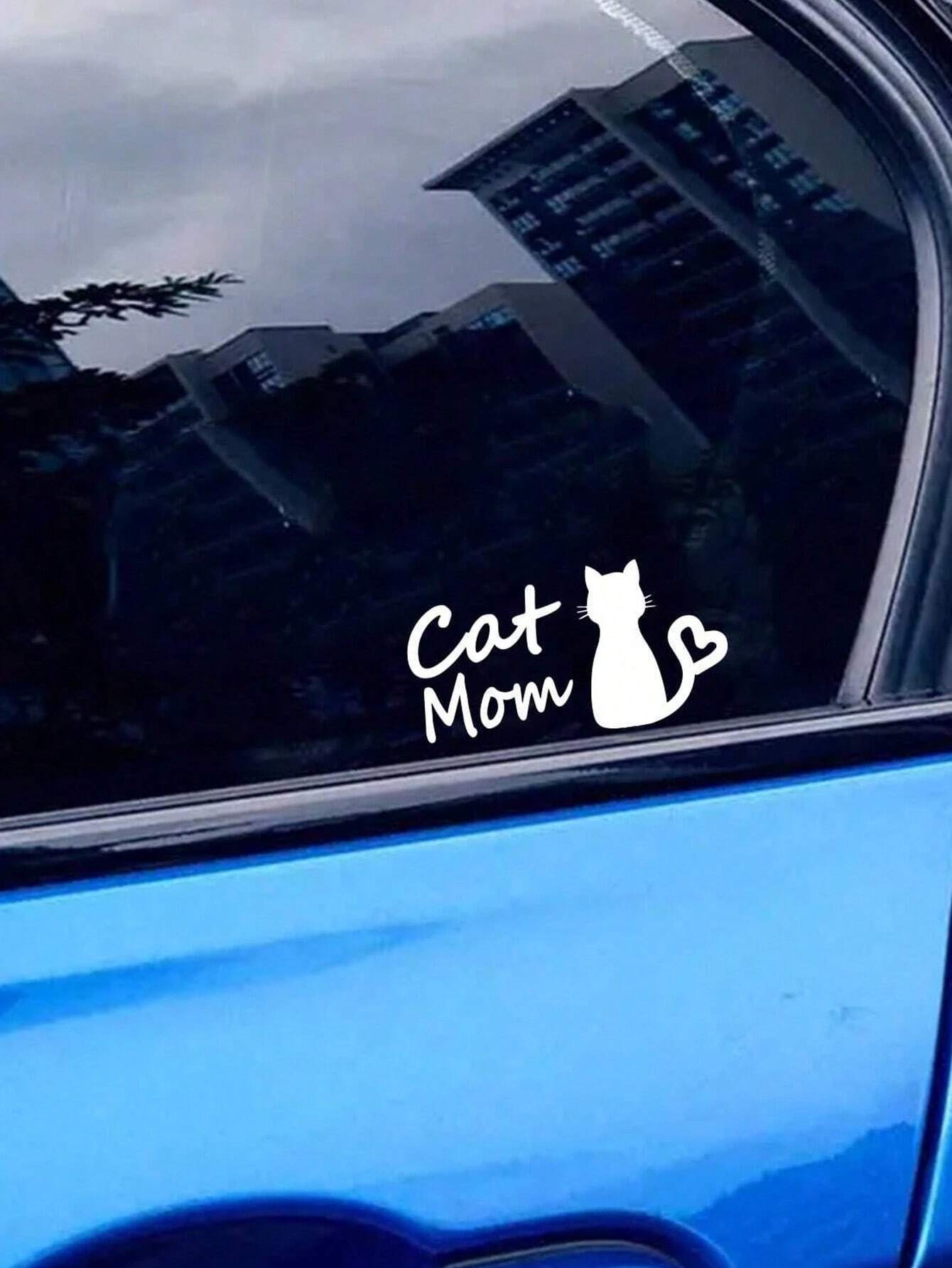1pc Cat Mom Car Sticker