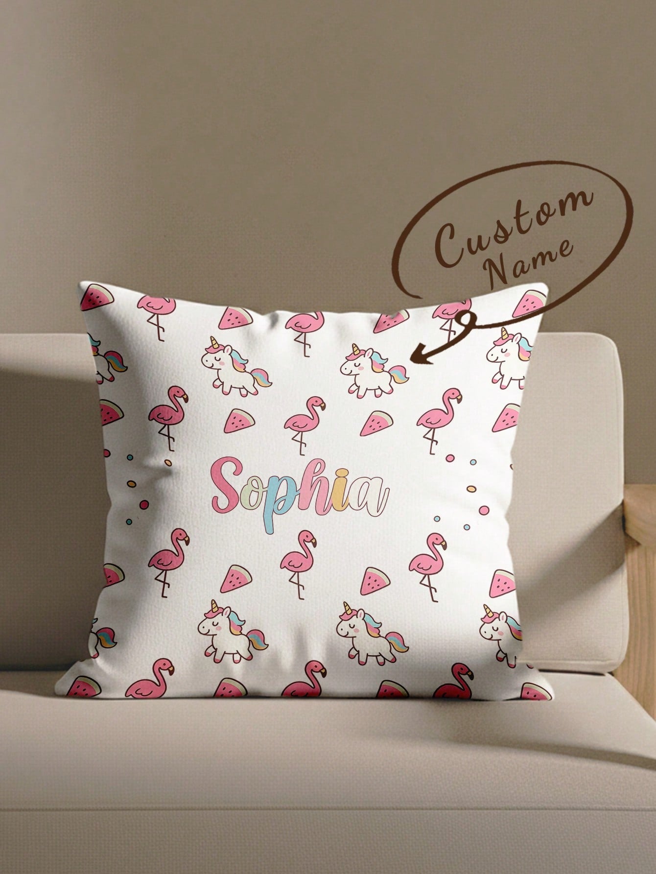 1pc Customized Personalized Text Printed Pillowcase, Double-Sided Printed Pillowcase, Suitable For Holidays, Customizable Name, Gift For Family, Friends And Yourself