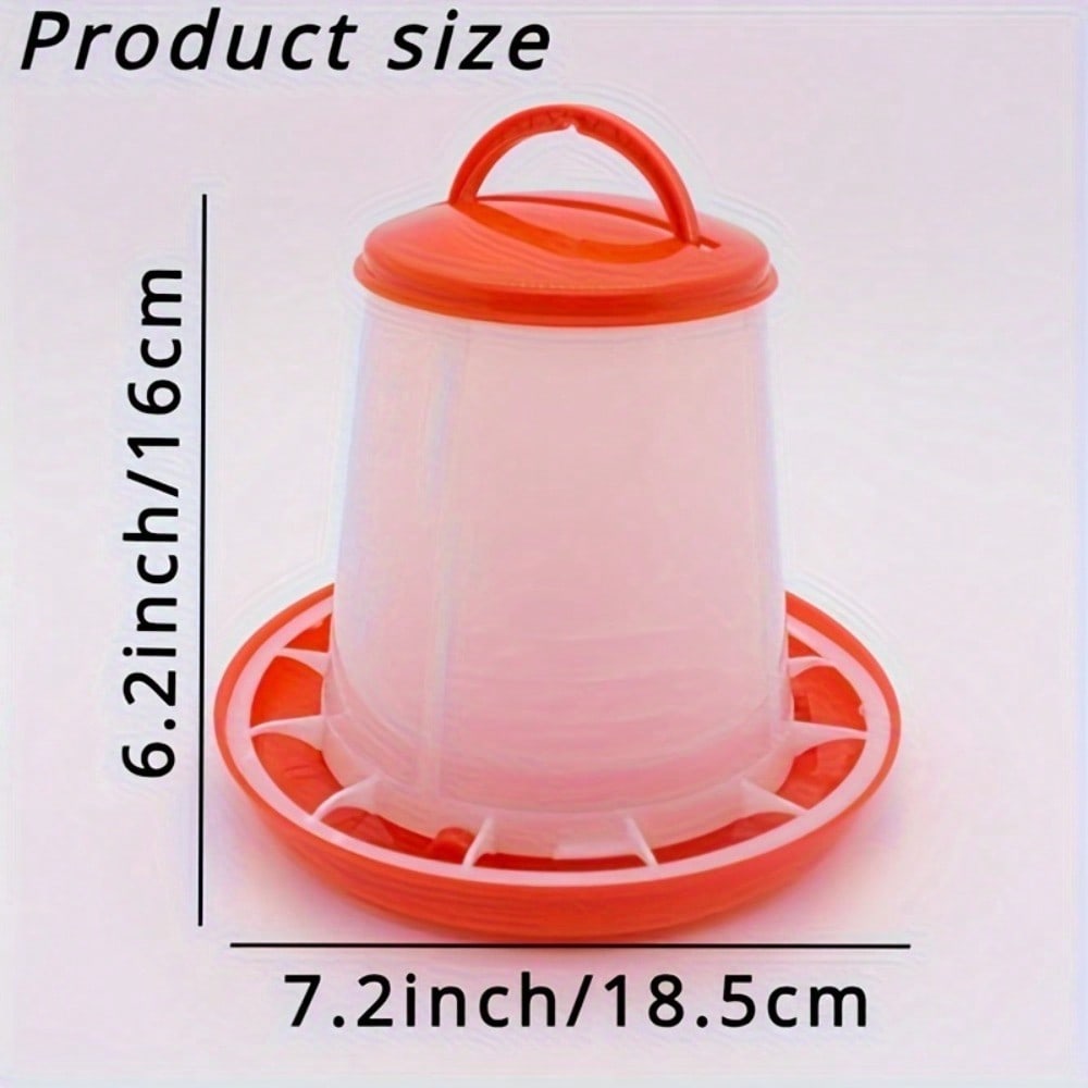 2pcs Poultry Feeder Chicken Pail Chicken Feeder Feed Chicken Duck And Goose Automatic Poultry Feeder Chicken Pail 3.31LB Chicken Duck Feeder Bucket Tool Plastic Food Feeder Chicken Chick Hen Poultry L