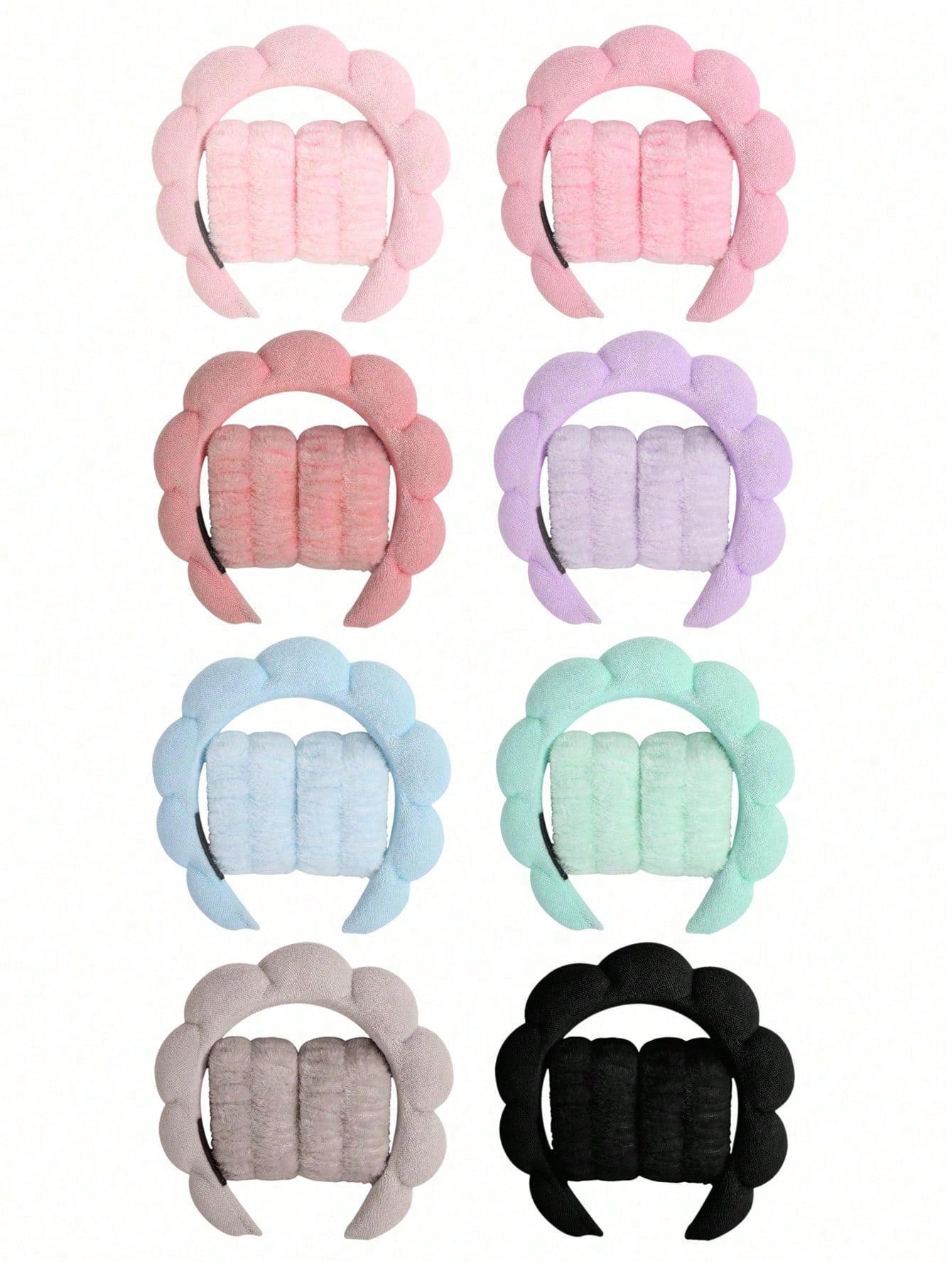 3pcs Woven Headbands & 2pcs Wristbands, Suitable For Washing Face, Cleaning, Makeup, Skincare, Travel, Fits All Skin Types Hair Accessories