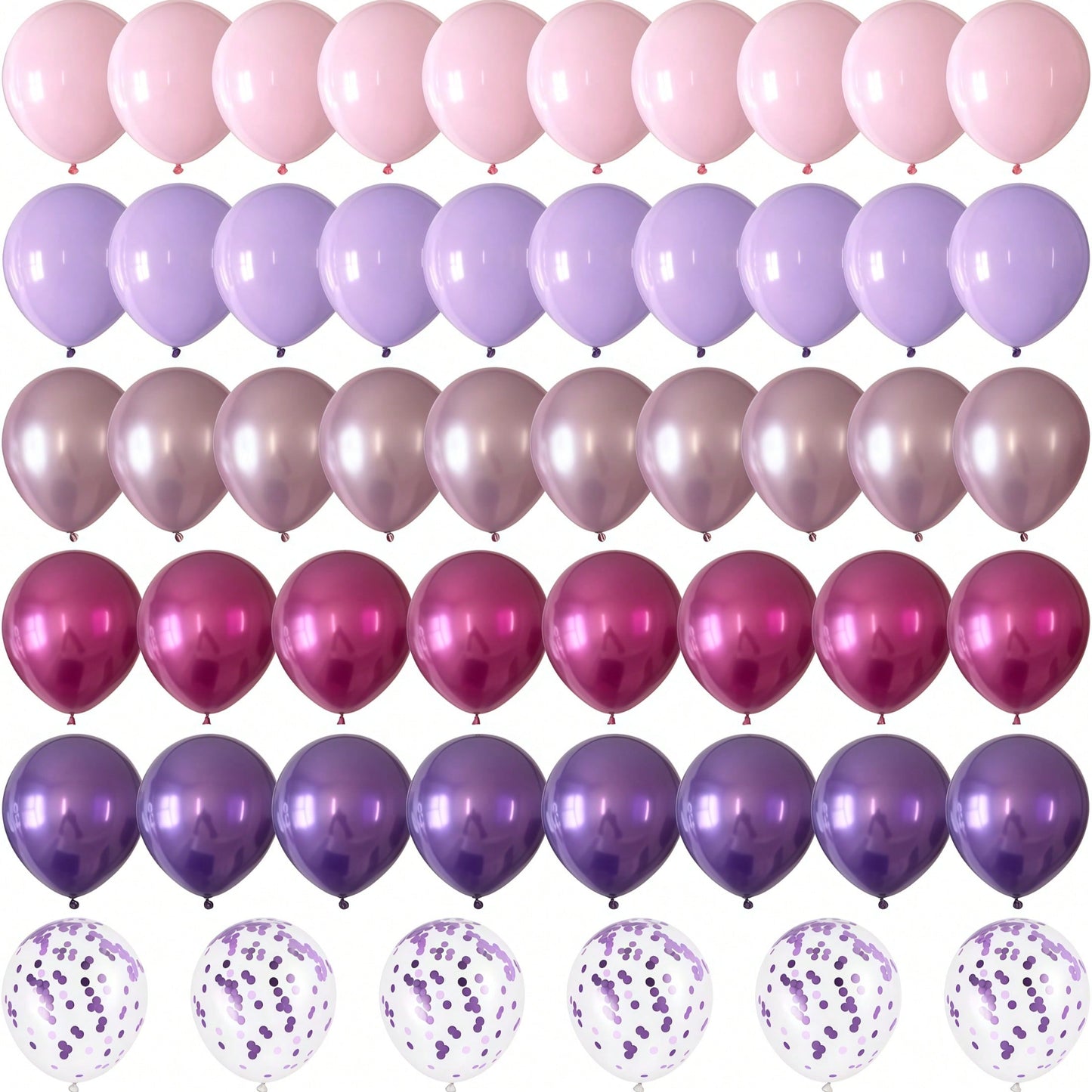 60pcs Pink And Purple Balloons, Metallic Purple Pink Hot Pink Latex, Foil Sequin Balloons, For Birthday Wedding Baby Shower Girl Party Decoration, Birthday Party Decoration, Baby Shower Decoration, Cu