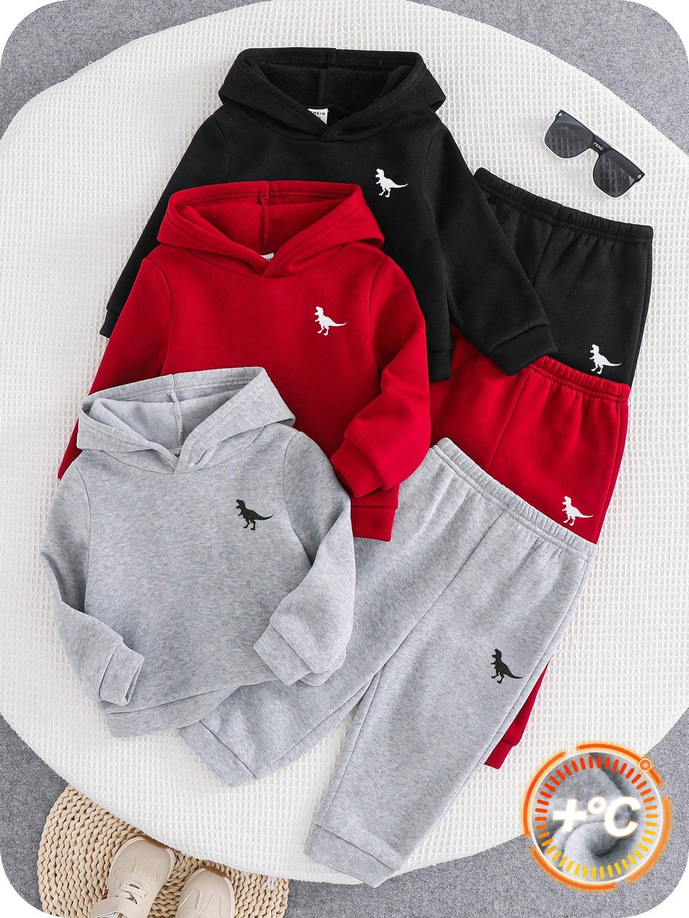 6pcs/Set Baby Boy/Girl Cute Casual Light Grey Winter Tracksuit,Knit Letter Print Hoodie And Jogger Pants Set,Unisex Clothes For Back-To-School,Date
