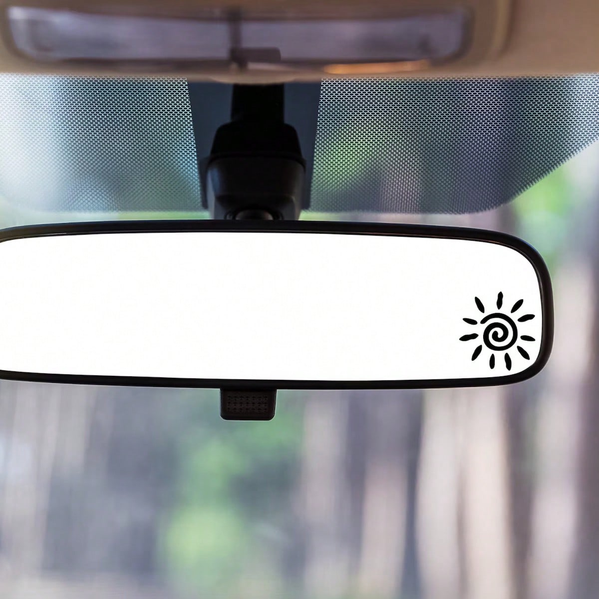 Car Mirror Stickers, Cute Little Sun Stickers, Cute And Funny Car Mirror Visor Gift Stickers, Car Mirror Rear Mirror Visor Stickers- Vinyl Car Stickers Gifts