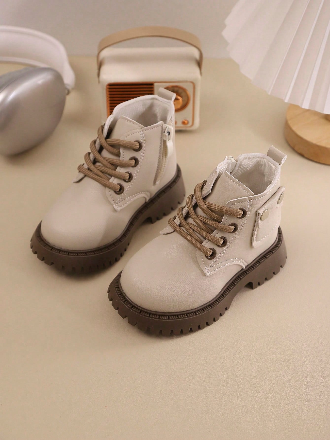 Children's Boots, Unisex, Autumn/Winter New Style, Zipper & Lace-Up, Fashionable & Elegant, Lightweight & Comfortable, Suitable For Outdoor Hiking. Boots