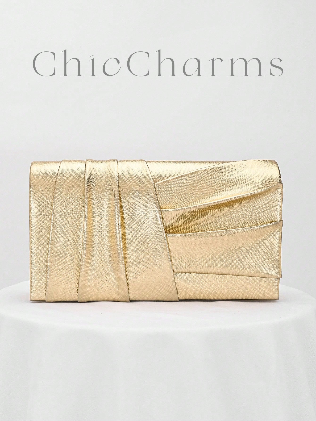 European And American Women's Gold Patchwork Pattern Design Evening Bag, Shiny Clutch Suitable For Fashion Parties, Balls, Romantic Weddings, Birthday Gatherings. Detachable Chain Can Be Worn On The S
