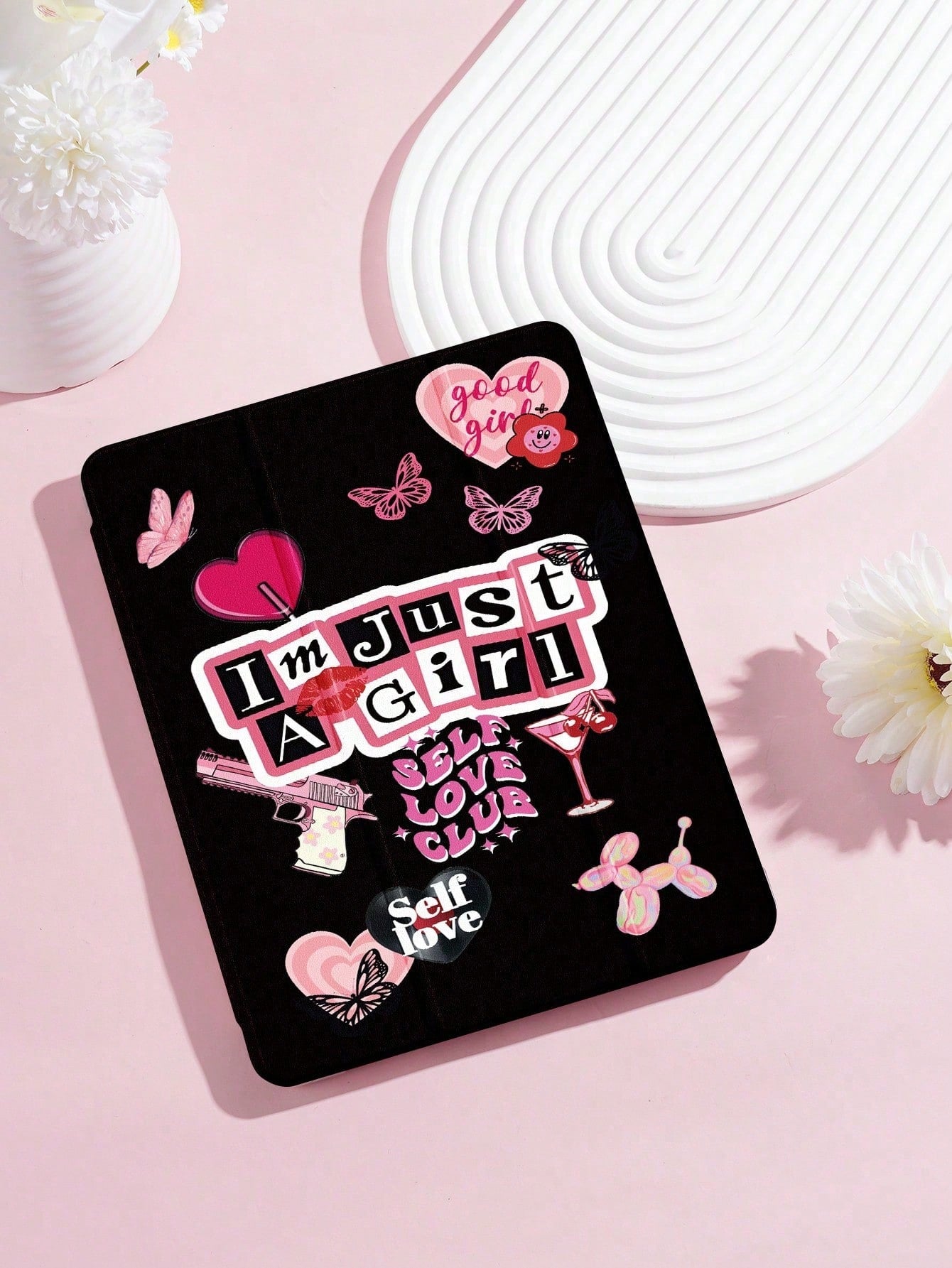 I'm Just A Girl DIY Collage Protective Case Compatible With IPad Air 4/5 10.9 Inch, IPad 7/8/9/10.2 Inch, IPad 10th Gen, Kindle Paperwhite 12th Gen 2024, Kindle (11th Generation) 2022 Release, Galaxy