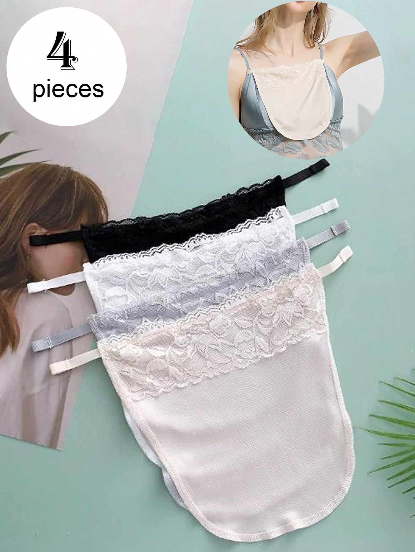 Lace Trim Breathable Invisible Seamless Modal Women's Camisole, Anti-Slip, Suitable For Party, Travel, Performance Outfit, Portable Accessory
