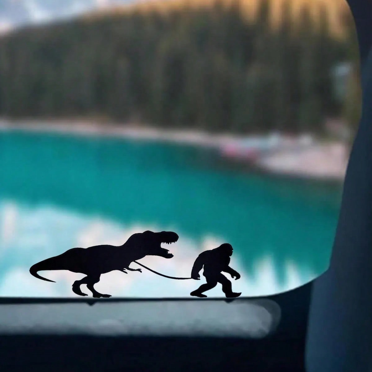 Little Sasquatch Walking Vinyl Decals Funny Bigfoot Car Stickers Decals Truck SUV Windshield