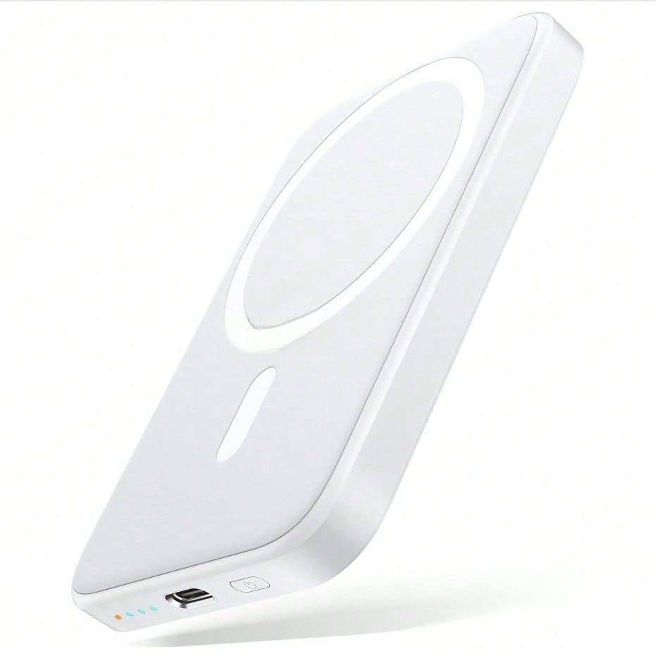 Magsafe Portable Charger Compatible With Iphone, 5,000mAh 20W Magnetic Power Bank, Fast Charging Wireless Battery Pack With 20W USB-C Compatible With Iphone 16/15/14/13/12 Series, 2025 Version Suitabl