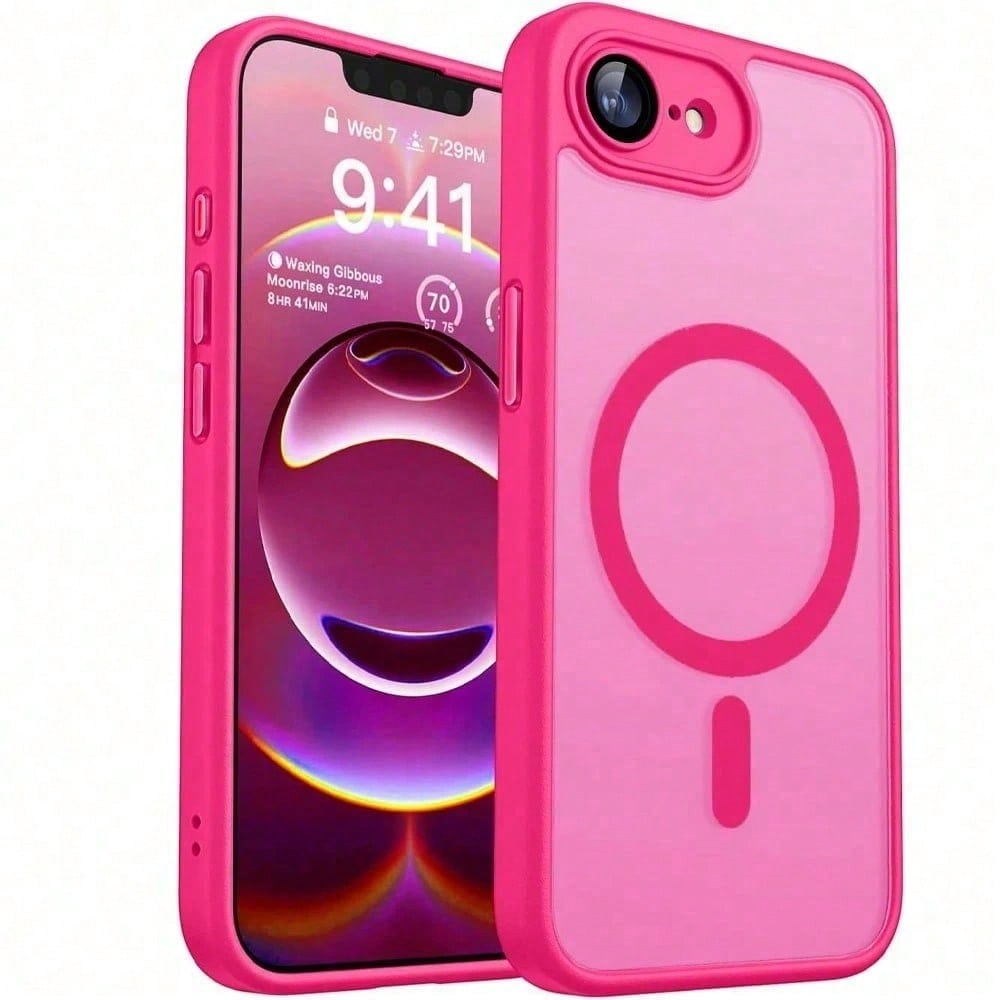 Matte Translucent Magnetic Phone Case Compatible With 17E 16E 17 Air 16 15 14 13 12 11 Plus Pro Max Camera Protection Shockproof ShellMade With An Friendly Antibacterial Coating, It's The Perfect Gif