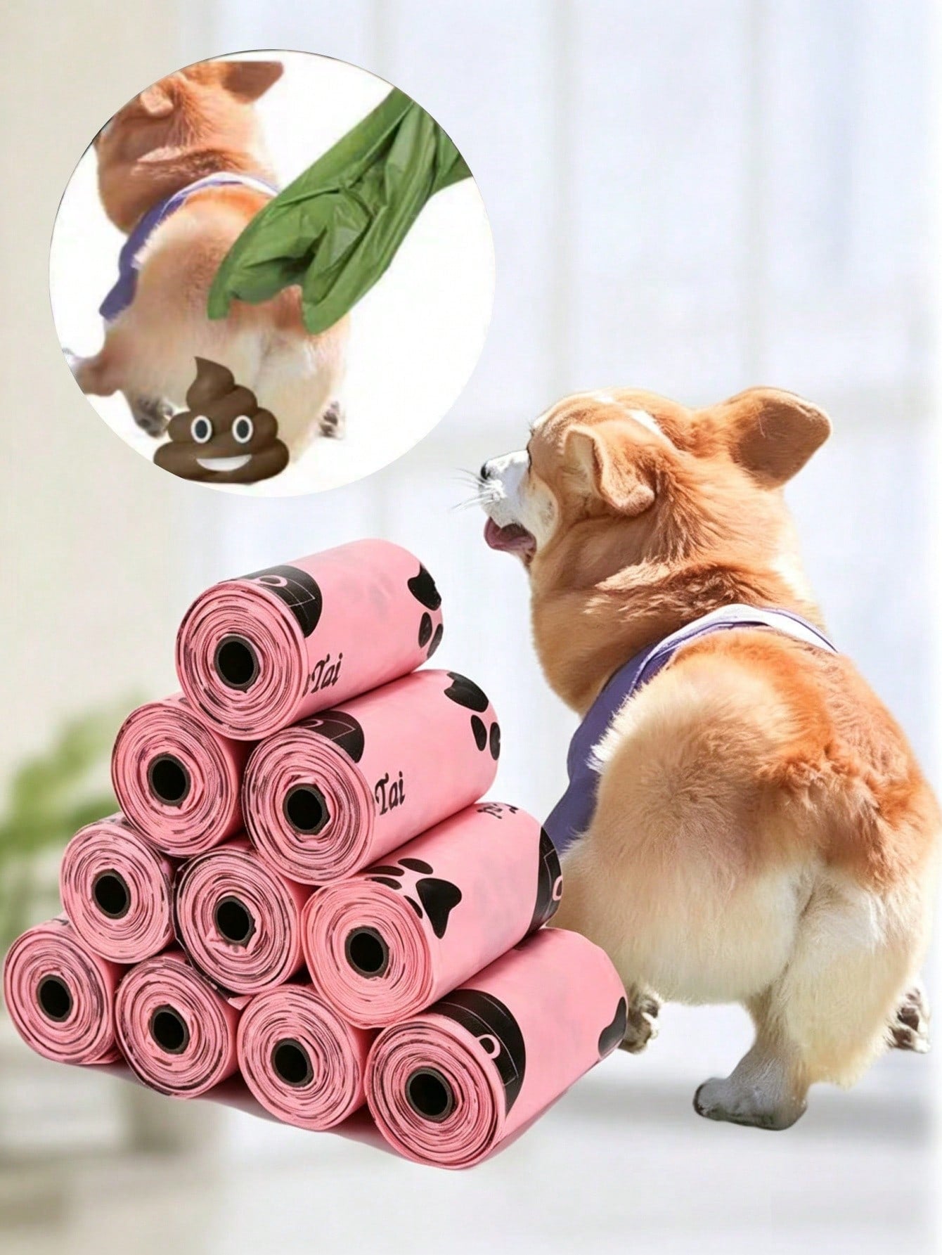 Pet Waste Bags Dog Poop Bags Thickened Pet Trash Bags Poop Scooper Cat Litter Bags Poop Pickup Bags 1.5 Mil Thickness Durable Tear-Resistant No Dirty Hands