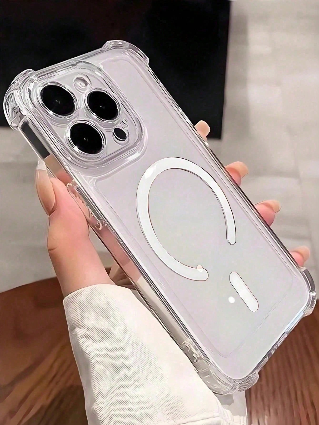 Shockproof Magnetic Transparent Phone Case, Compatible With IPhone 17 Pro Max/17 Pro/17/16 Pro Max/16 Pro/16/15 Pro Max/15 Pro/15/15/14 Pro Max/14 Pro/14/13 Pro Max/13/13 Pro/13 Mini/12 Pro Max/12/12