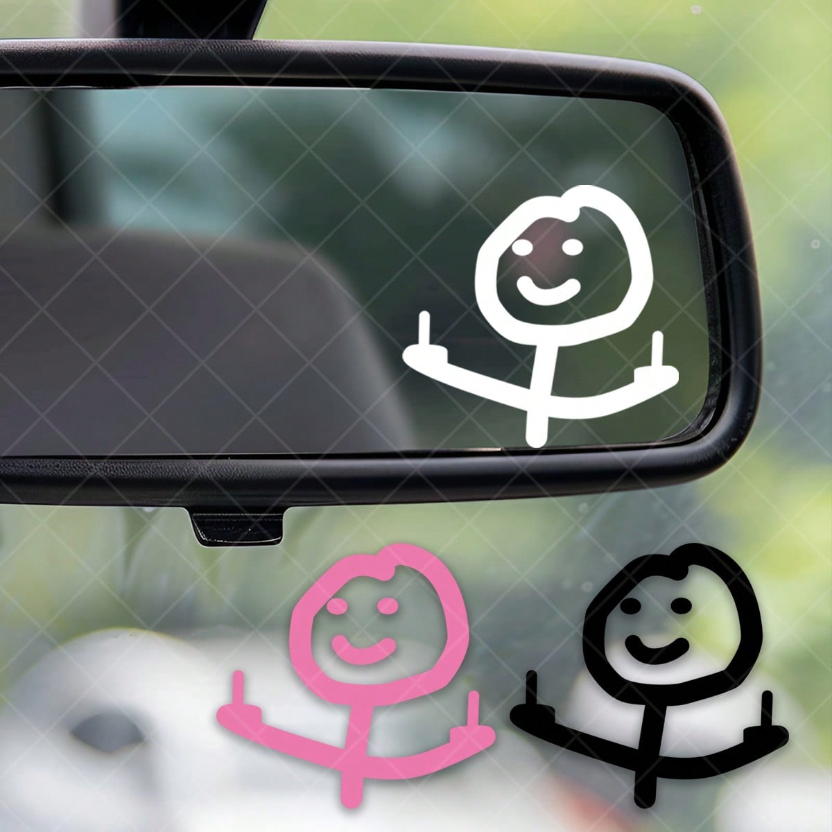 Smiling Little Man Motorcycle Stickers Waterproof Vinyl Decals Motorbike Helmet Fuel Tank Side Panels Fairing Decoration