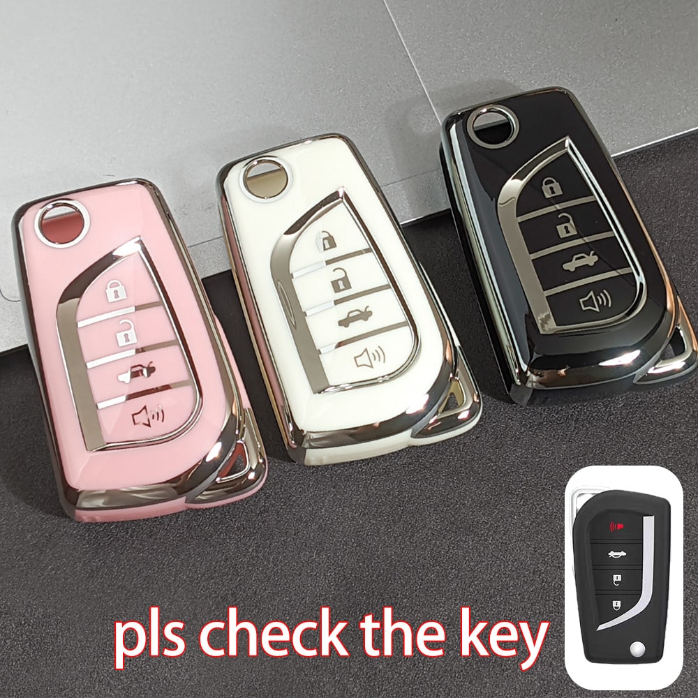 Soft TPU Key Fob Cover, Fit For Car Key Fob, Smart Remote Key Case For Fortuner/Tundra/Camry/RAV4/Handa/Corolla, Car Accessories, Men/Women Gift