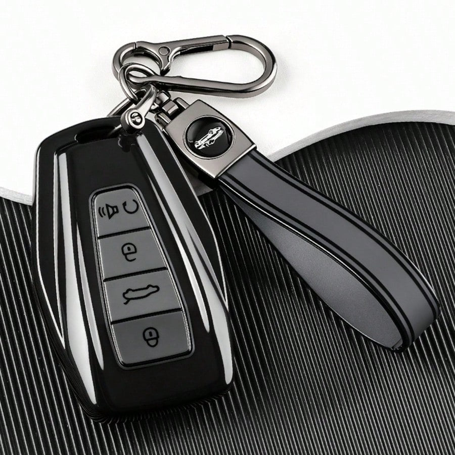 TPU Car Remote Key Cover Compatible With Geely Coolray Emgrand GT GS S Manjaro Atlas For Pro Okavango Tugella, Compatible With Proton S70 X50 X70 Key Cap Accessory
