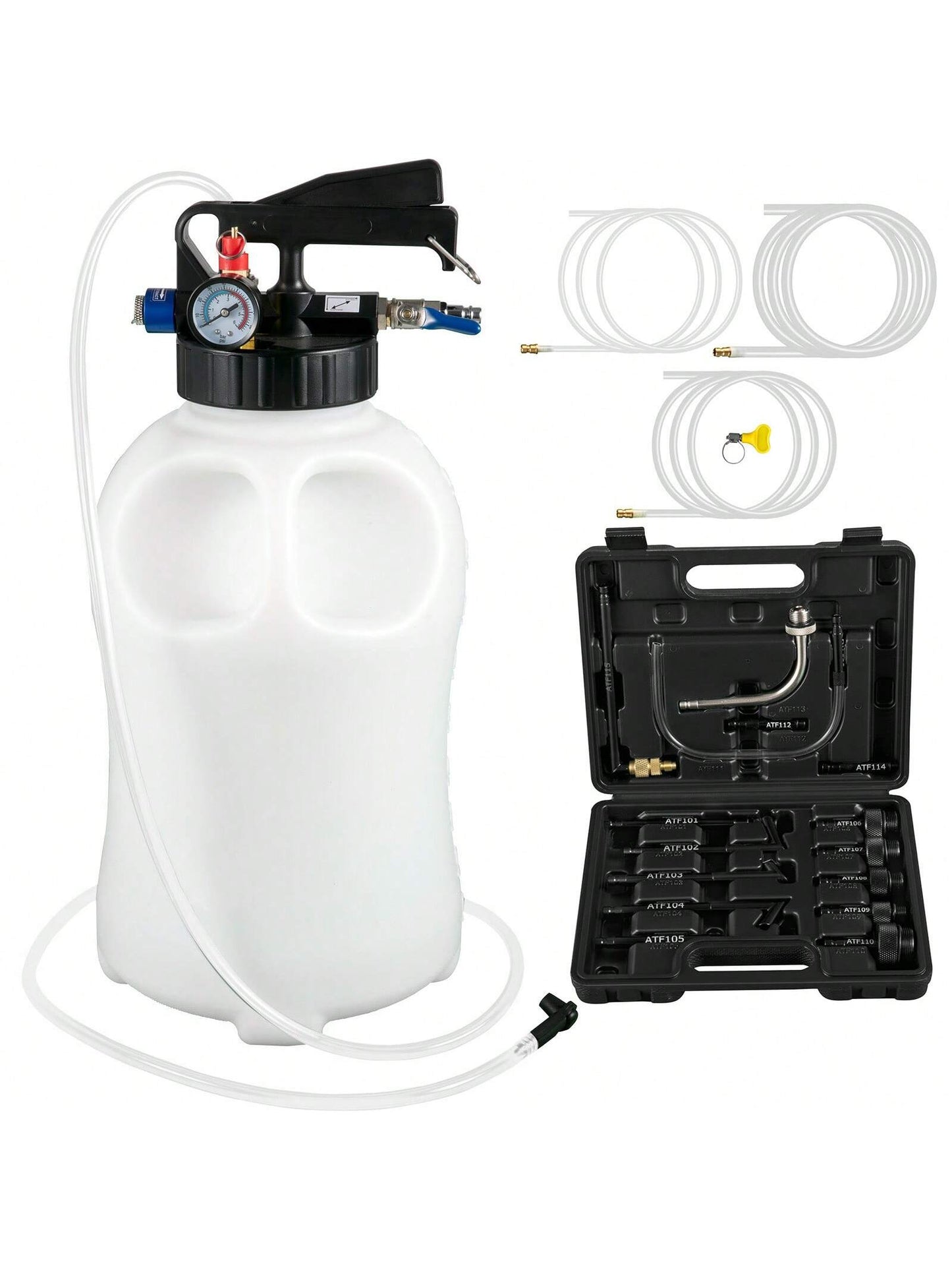 Transmission Fluid Pump ATF Refill System Dispenser, Oil And Liquid Extractor 10 Liter Large Capacity, Automatic Transmission Fluid Pump Tool Set With ATF Filler Adapters