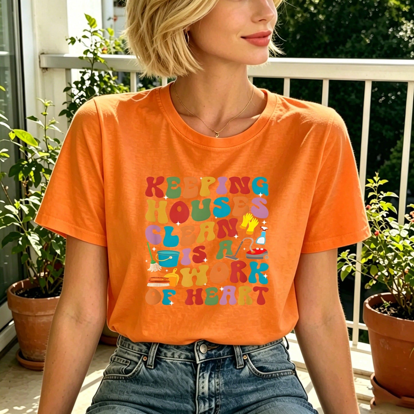 Women's Bee Lover Style Short Sleeve Tee Bee & Honeycomb Print Round Neck Casual Top