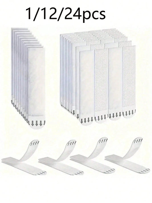 1/12/24-Piece Heavy Duty Picture Hanging Strips- No Nails, No Damage, Easy Removal- 24-Piece For Frame Installation Bars