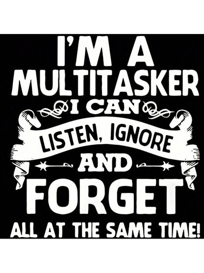 1/2/3pcs Humorous Multitasking Quote Vinyl Iron-On Transfer Decals, Mixed Color Durable Heat Press Patches For DIY T-Shirts, Sweaters, Jeans, Fashion Backpacks- Personalized Style With Easy Applicati