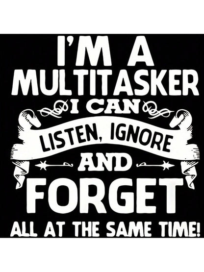 1/2/3pcs Humorous Multitasking Quote Vinyl Iron-On Transfer Decals, Mixed Color Durable Heat Press Patches For DIY T-Shirts, Sweaters, Jeans, Fashion Backpacks- Personalized Style With Easy Applicati
