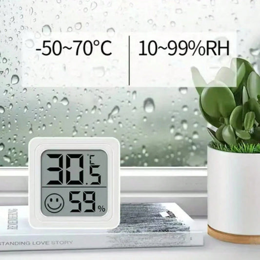 1/2/3pcs Mini Thermometer & Hygrometer, Indoor Digital Temperature And Humidity Meter- Compact, Easy-To-Read, Battery Powered, Precise Measurement