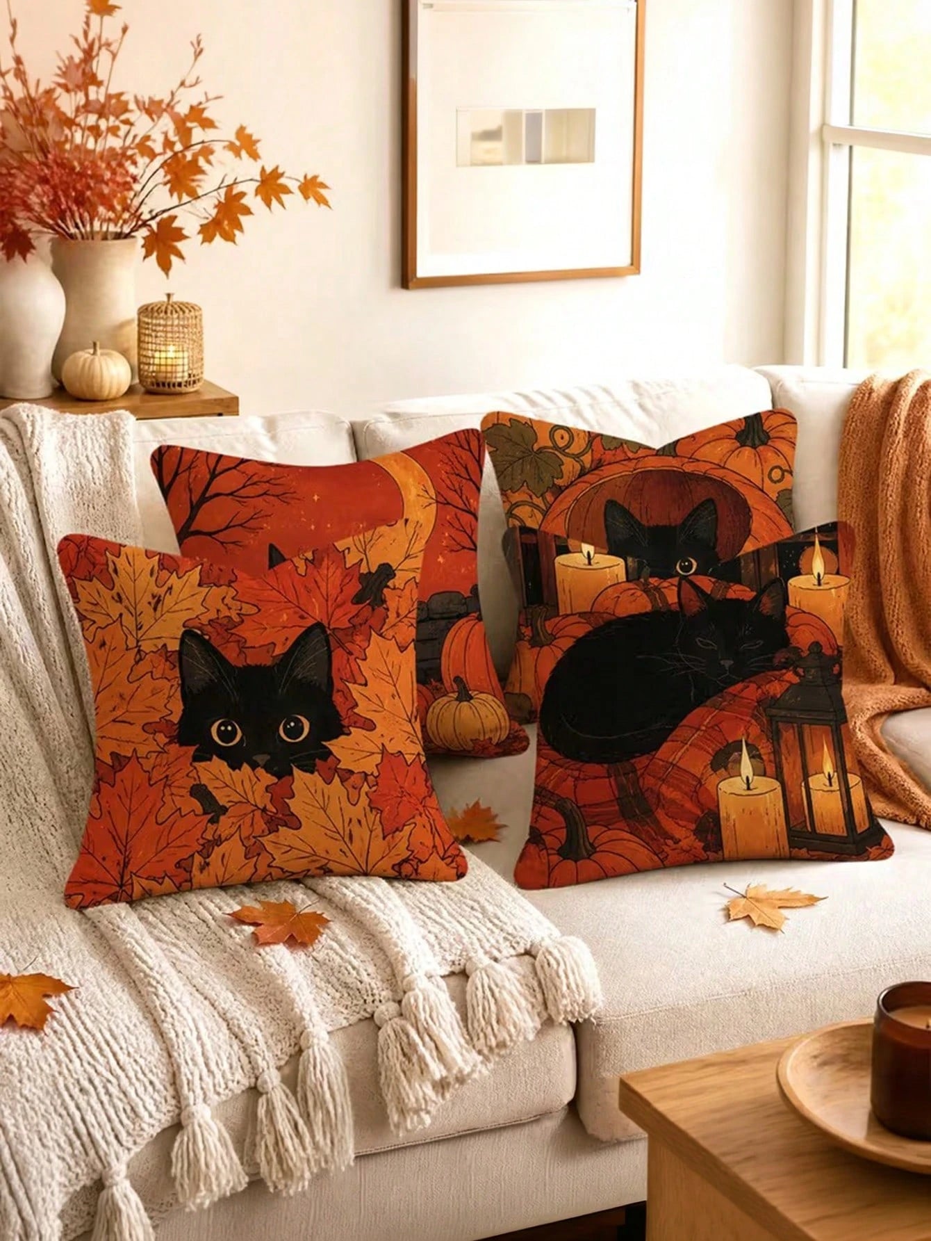 1/2/4pcs Abstract Geometric Black And White Throw Pillow Covers- Modern Style, Hand Wash Only, Polyester Material, Multiple Sizes Available, Suitable For Sofa, Bed, Indoor/Outdoor Decor, Sofa Cushion