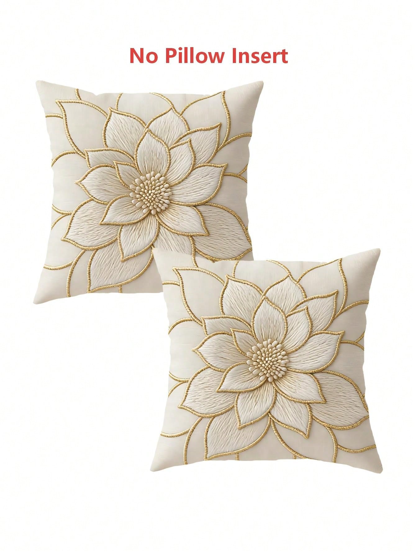 1/2/4pcs Luxury Dahlia Lightweight Decorative Pillow Covers, Modern Minimalist Style Single-Sided 2D Print Pillow Covers (Pillow Insert Not Included), Suitable For Indoor Living Room Sofa Bedroom Outd