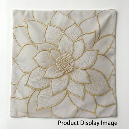 1/2/4pcs Luxury Dahlia Lightweight Decorative Pillow Covers, Modern Minimalist Style Single-Sided 2D Print Pillow Covers (Pillow Insert Not Included), Suitable For Indoor Living Room Sofa Bedroom Outd