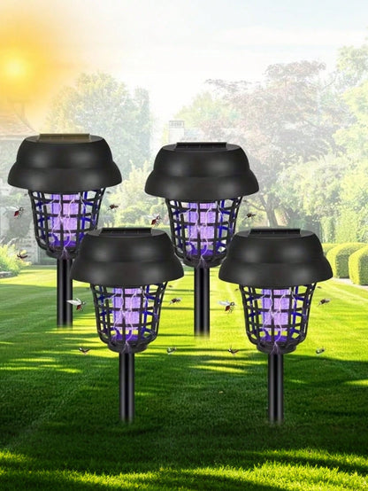 1/2/4pcs Solar Mosquito Killer, UV Mosquito Lamp, Outdoor Mosquito Trap Dual-Use Garden Lawn Stake Light, Suitable For Garden, Patio, Lawn And Backyard
