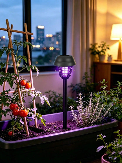 1/2/4pcs Solar Mosquito Killer, UV Mosquito Lamp, Outdoor Mosquito Trap Dual-Use Garden Lawn Stake Light, Suitable For Garden, Patio, Lawn And Backyard