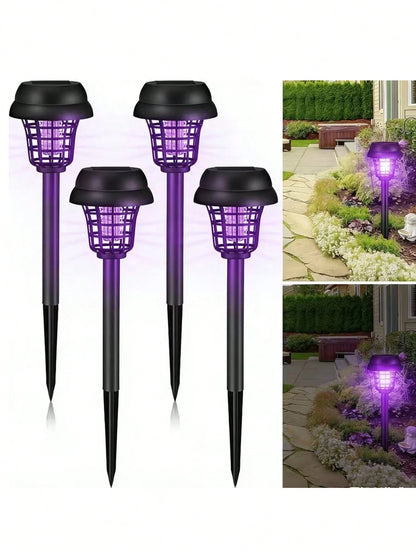 1/2/4pcs Solar Mosquito Killer, UV Mosquito Lamp, Outdoor Mosquito Trap Dual-Use Garden Lawn Stake Light, Suitable For Garden, Patio, Lawn And Backyard