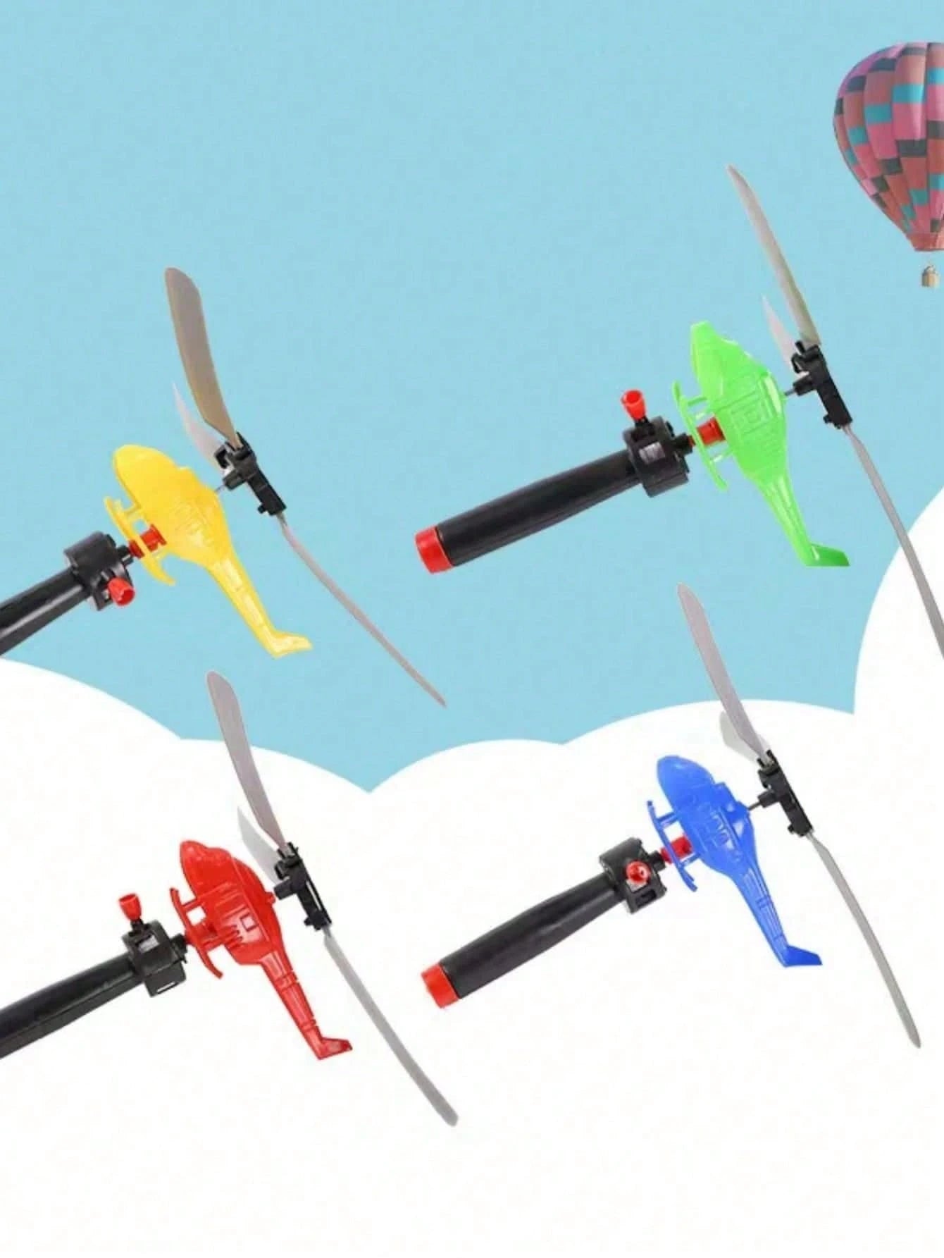 1/2/6PCS 360° Rotating Hand-Pull Wire Flying Helicopter Toy For Kids, Outdoor Sports Airplane Model, Bulk Party Favors, Goodie Bag Stuffers & Classroom Prizes For Boys 3 4 5 6 Year Old Christmas Stock