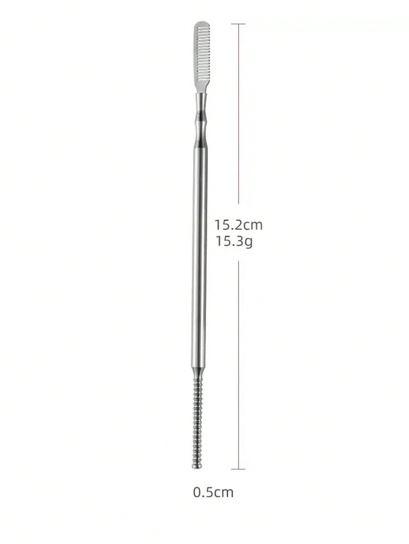 1/2 PCS Heat Curling Eyelash Tools, Stainless Steel Double-Tipped Eyelash Comb, Assistant Comb For Eyelash Bridging By Professional Eyebrow Artists For Organizing Eyelash Curling Rods, Essential Eyela