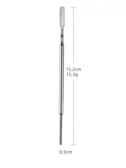 1/2 PCS Heat Curling Eyelash Tools, Stainless Steel Double-Tipped Eyelash Comb, Assistant Comb For Eyelash Bridging By Professional Eyebrow Artists For Organizing Eyelash Curling Rods, Essential Eyela