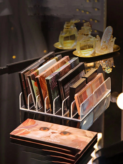 1/2Pcs Acrylic Eyeshadow Palette Storage Box, Transparent Cosmetic Storage Box, Makeup Brush Holder, Perfume Storage Box, Jewelry Box, Makeup Bag