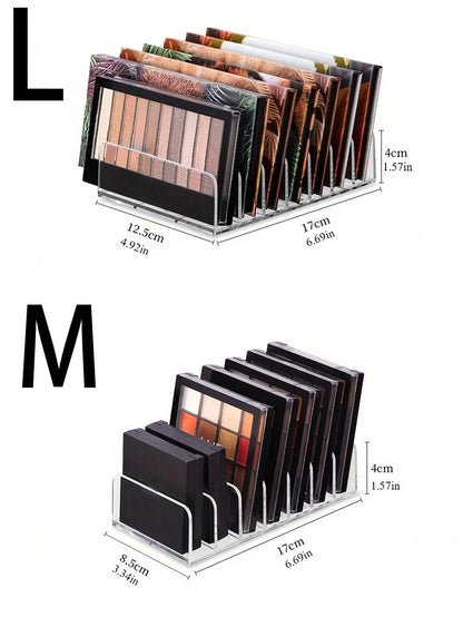 1/2Pcs Acrylic Eyeshadow Palette Storage Box, Transparent Cosmetic Storage Box, Makeup Brush Holder, Perfume Storage Box, Jewelry Box, Makeup Bag