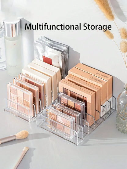 1/2Pcs Acrylic Eyeshadow Palette Storage Box, Transparent Cosmetic Storage Box, Makeup Brush Holder, Perfume Storage Box, Jewelry Box, Makeup Bag
