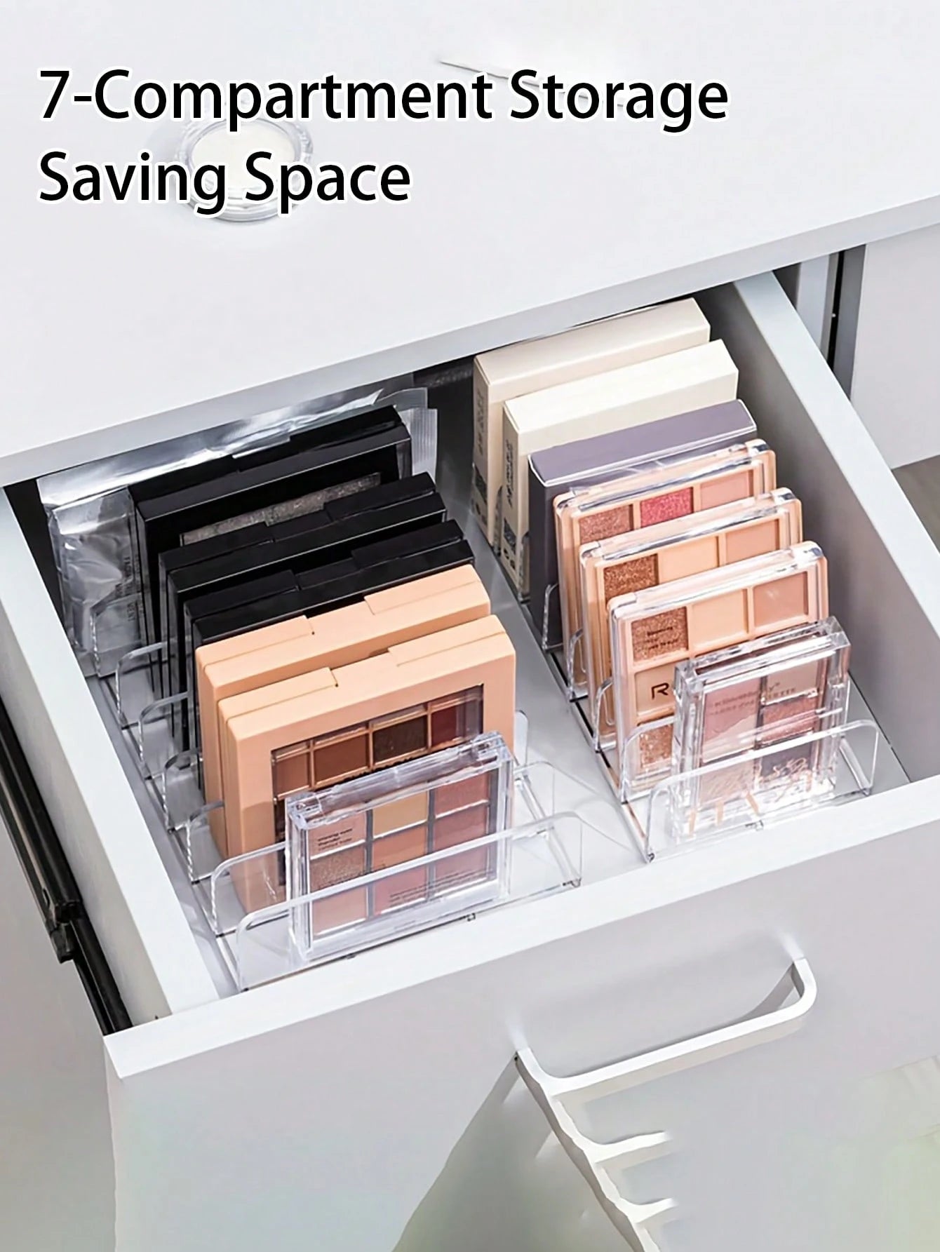 1/2Pcs Acrylic Eyeshadow Palette Storage Box, Transparent Cosmetic Storage Box, Makeup Brush Holder, Perfume Storage Box, Jewelry Box, Makeup Bag