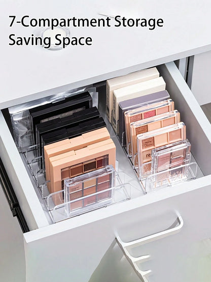 1/2Pcs Acrylic Eyeshadow Palette Storage Box, Transparent Cosmetic Storage Box, Makeup Brush Holder, Perfume Storage Box, Jewelry Box, Makeup Bag