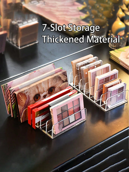1/2Pcs Acrylic Eyeshadow Palette Storage Box, Transparent Cosmetic Storage Box, Makeup Brush Holder, Perfume Storage Box, Jewelry Box, Makeup Bag