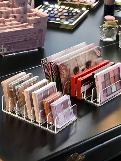 1/2Pcs Acrylic Eyeshadow Palette Storage Box, Transparent Cosmetic Storage Box, Makeup Brush Holder, Perfume Storage Box, Jewelry Box, Makeup Bag