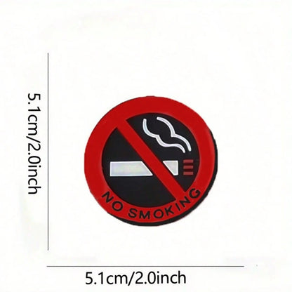 1/2pcs Car No Smoking Warning Stickers, Eye-Catching Warning Signs, Waterproof, Sun-Resistant, Wear-Resistant, Removable Adhesive, Car Interior Etiquette Reminder Stickers