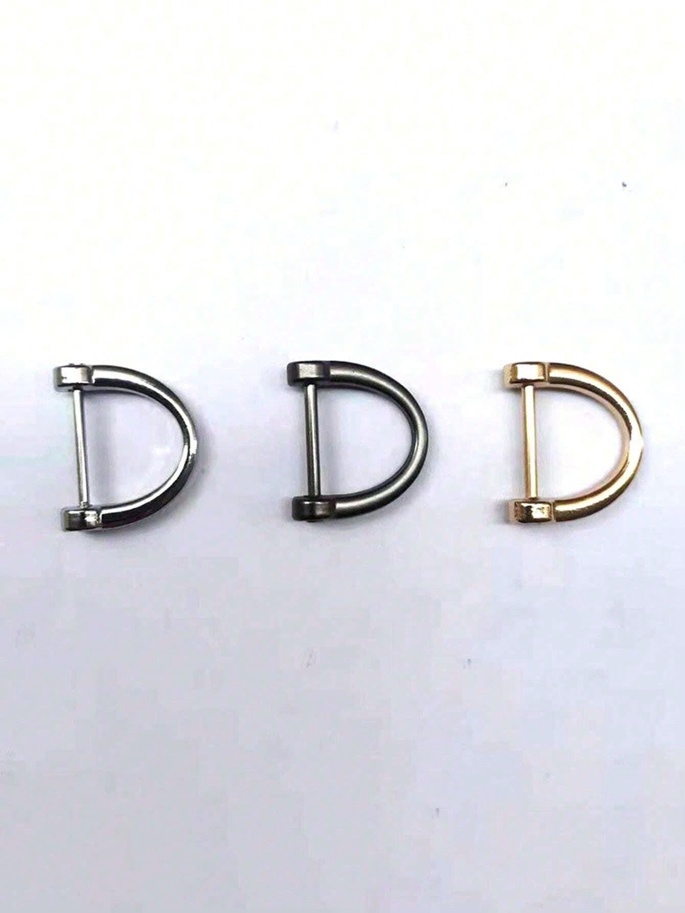 1/2pcs D-Ring Screw Detachable Buckle, Suitable For Car Key Chain, Metal Key Chain Zinc Alloy Accessories, Semi-Circle D-Ring, Horseshoe-Shaped Buckle, Detachable Luggage Pendant