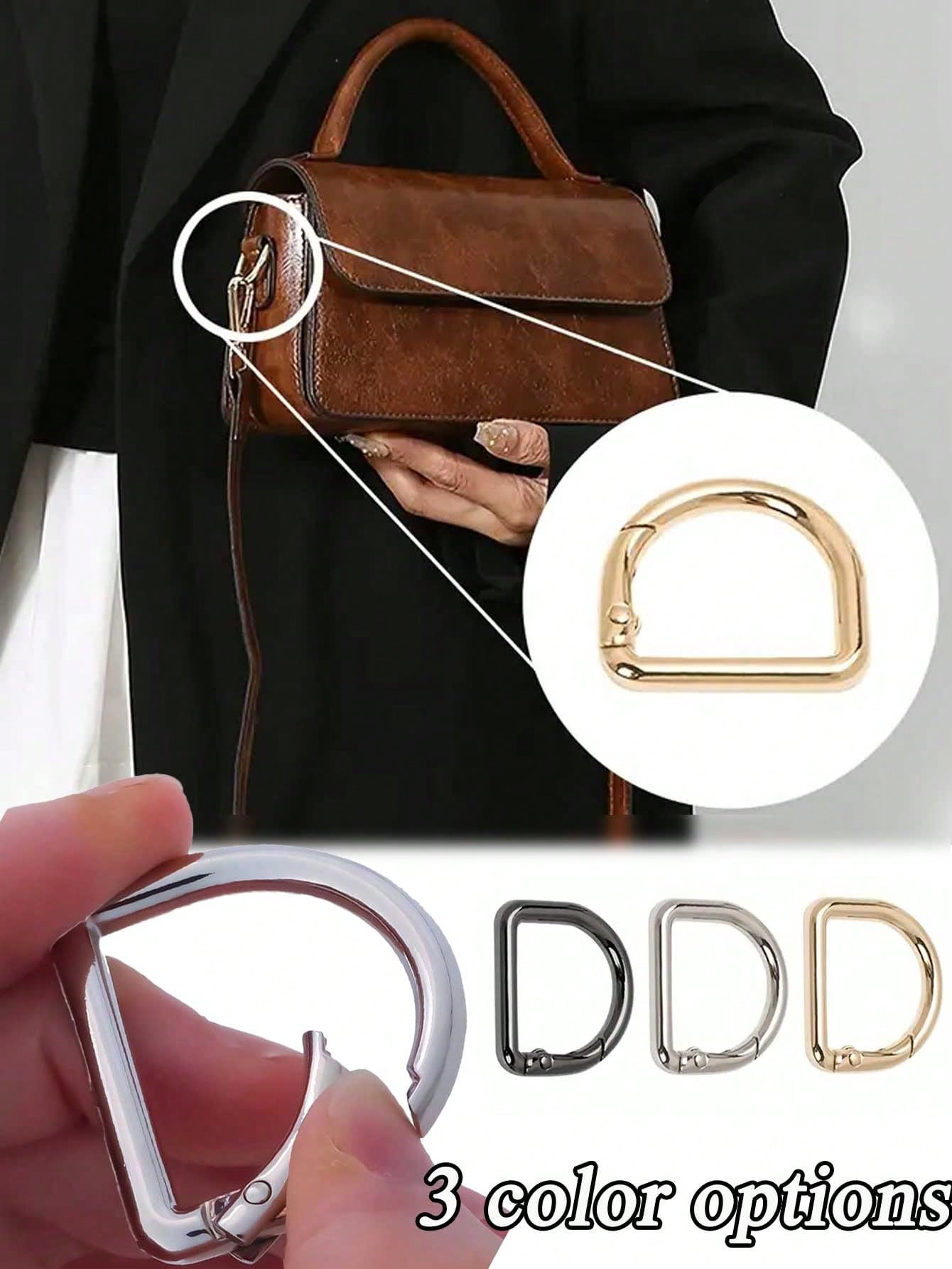 1/2pcs D-Ring Screw Detachable Buckle, Suitable For Car Key Chain, Metal Key Chain Zinc Alloy Accessories, Semi-Circle D-Ring, Horseshoe-Shaped Buckle, Detachable Luggage Pendant