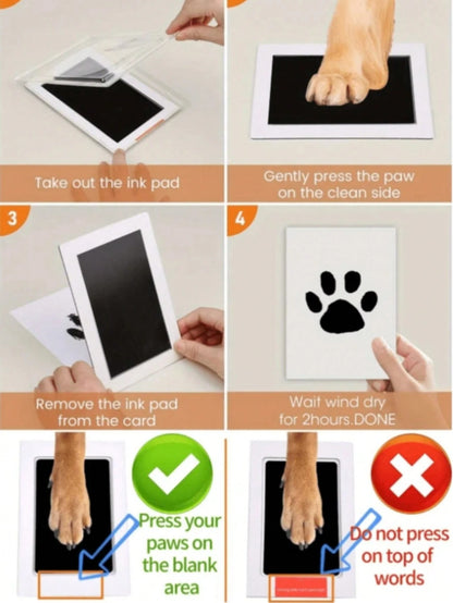 1/2pcs Pet Paw Print Kit (Suitable For Dogs And Cats), Dog Paw Print Pad Kit, Easy To Operate (Watch Video Before Use), Inkless Non-Contact Pet Paw Print Keepsake, Used To Preserve Cat/Dog Paw Prints