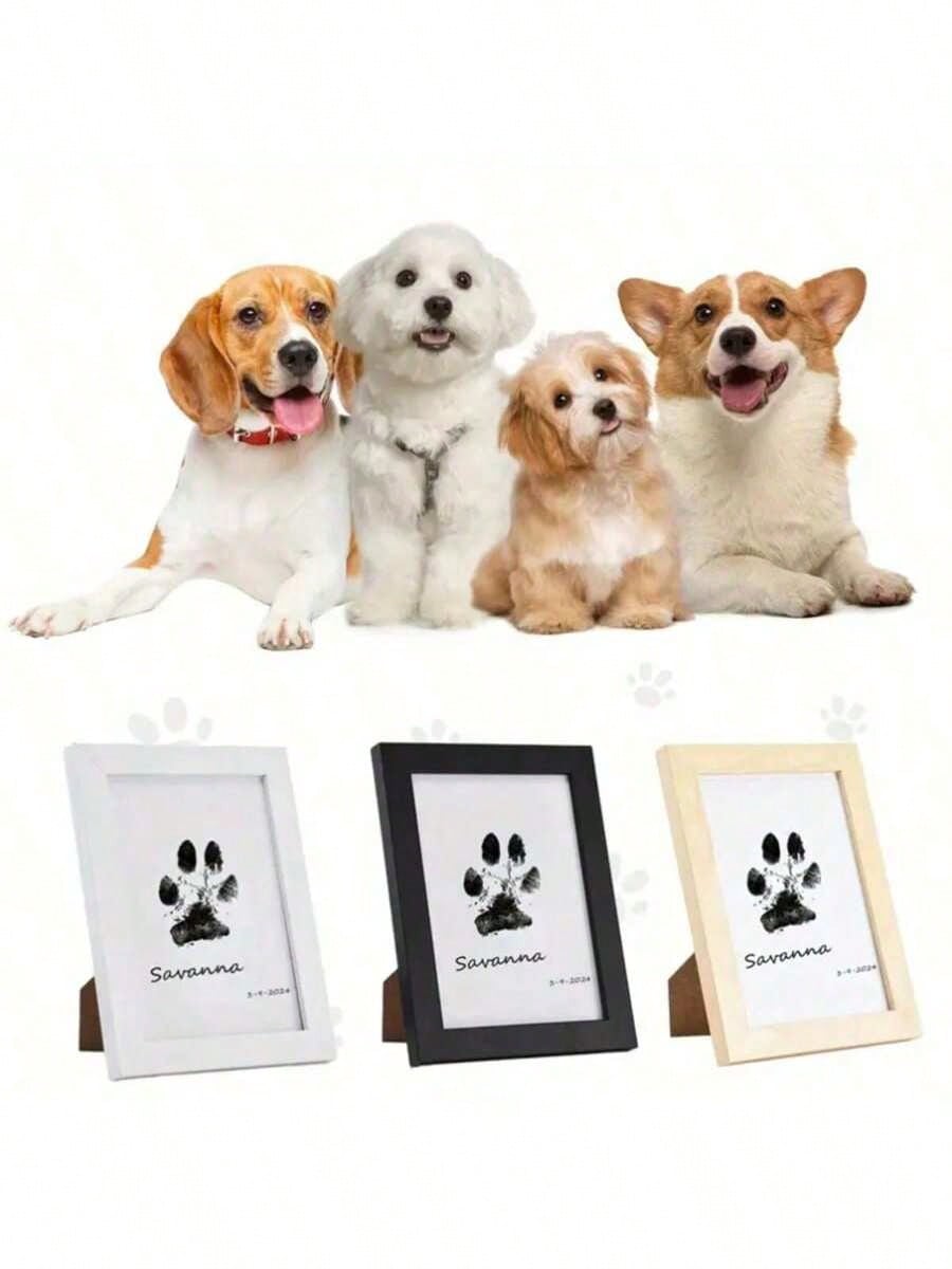 1/2pcs Pet Paw Print Kit (Suitable For Dogs And Cats), Dog Paw Print Pad Kit, Easy To Operate (Watch Video Before Use), Inkless Non-Contact Pet Paw Print Keepsake, Used To Preserve Cat/Dog Paw Prints