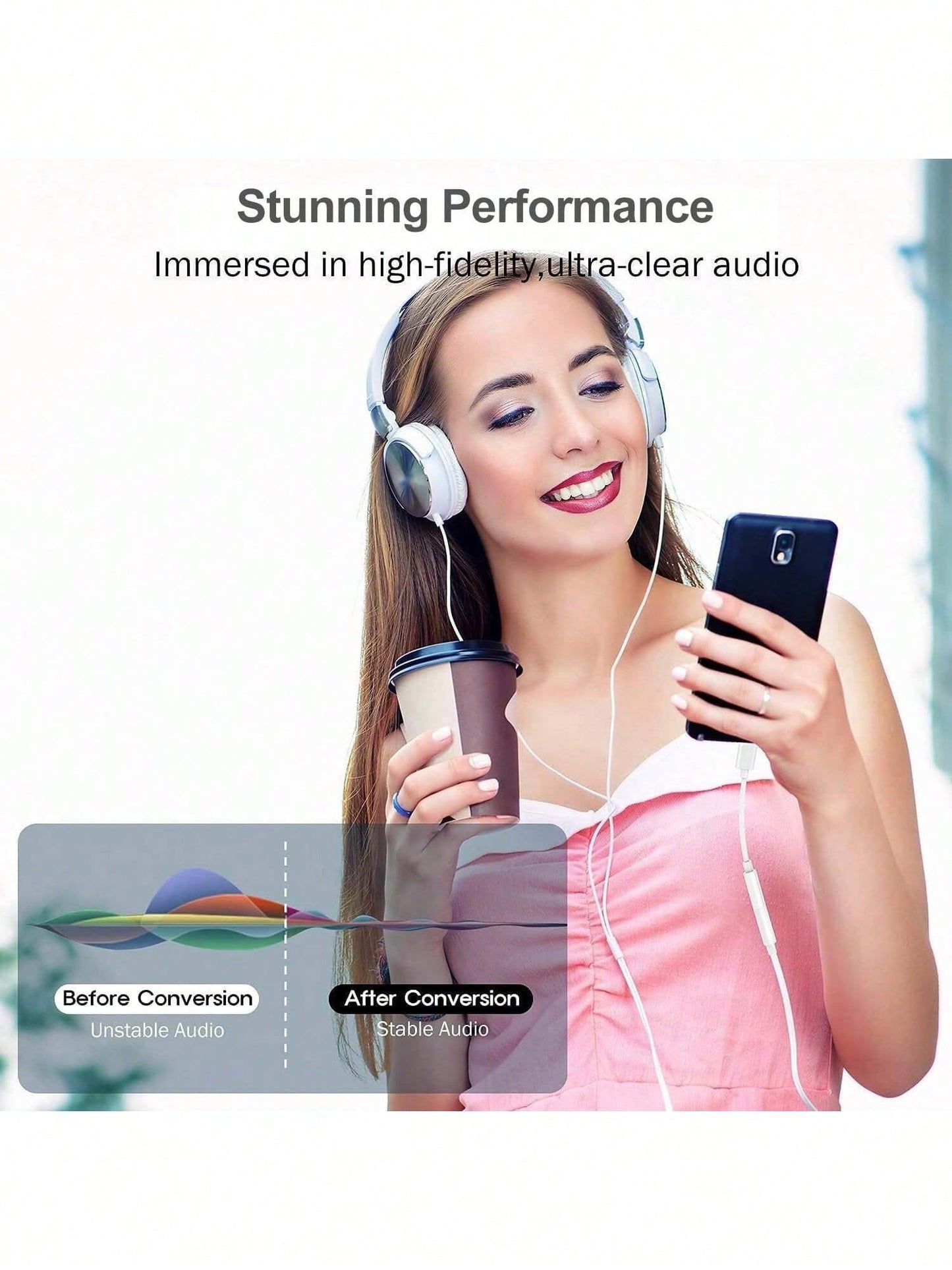 1-2pcs USB-C To 3.5mm Audio Adapter, High-Quality USB C To 3.5mm Female Auxiliary Audio Converter Adapter Compatible With Iphone 17/16 Pro Max/16 Pro/16 Plus/16/15, S26/S25/S24/S23/S22/S21/S20 Ultra P